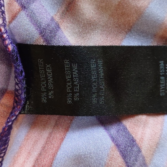 Anthony Original Tropical Palm Leaf Print Stretch Knit Dress - Picture 7 of 7